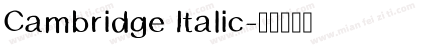 Cambridge Italic字体转换